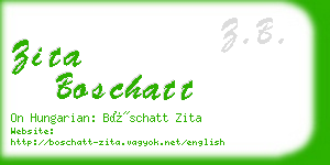 zita boschatt business card